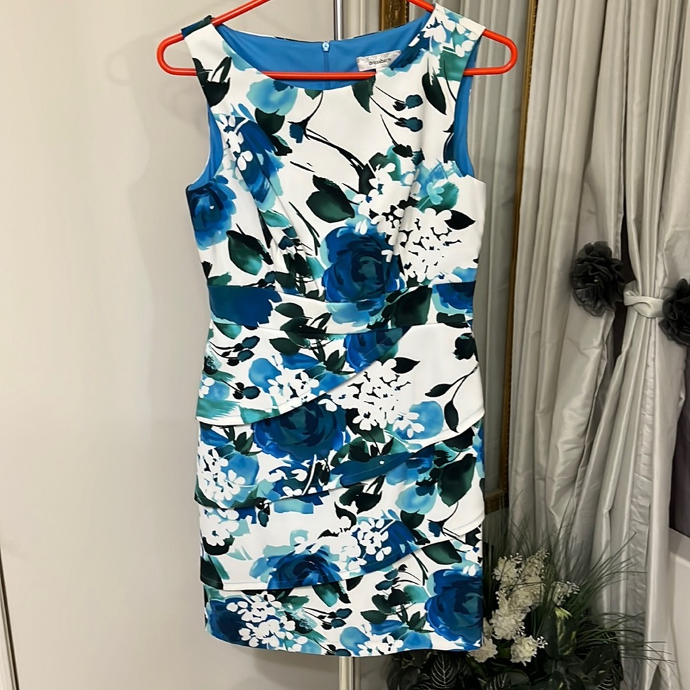 Blue floral dress